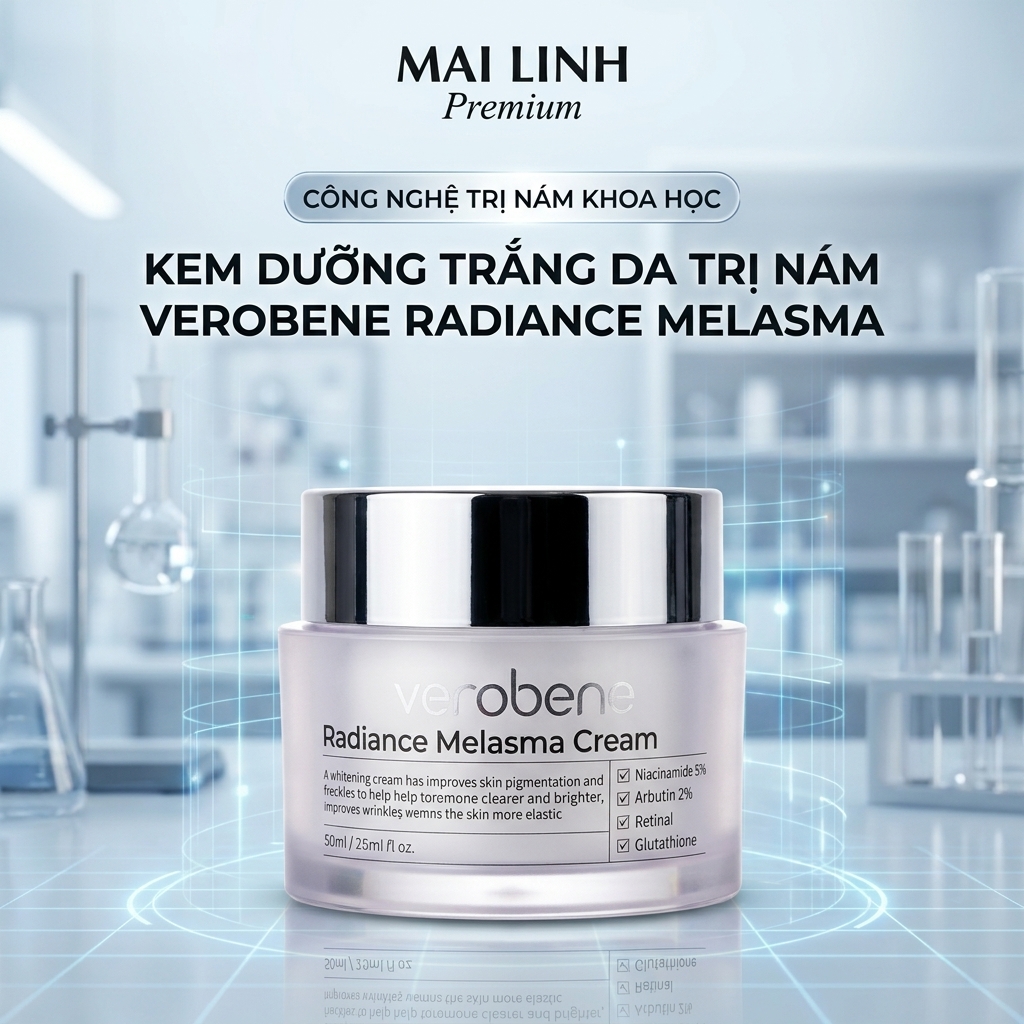 Kem Dưỡng Trắng Ức Chế Sắc Tố Nám Verobene Radiance Melasma Cream 50g