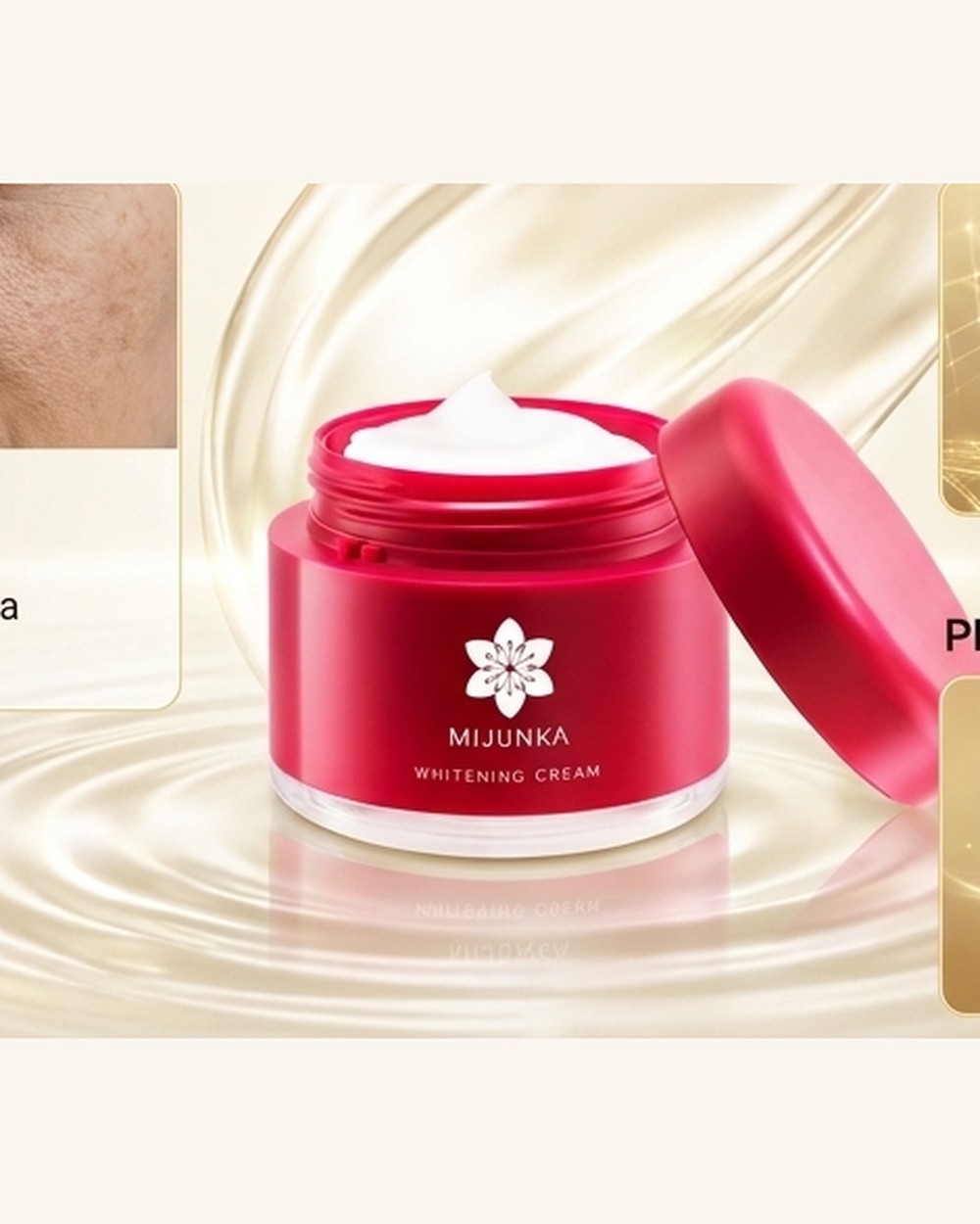 Kem Dưỡng Trắng Chống Lão Hóa Mijunka Whitening Cream 50g Nhật Bản